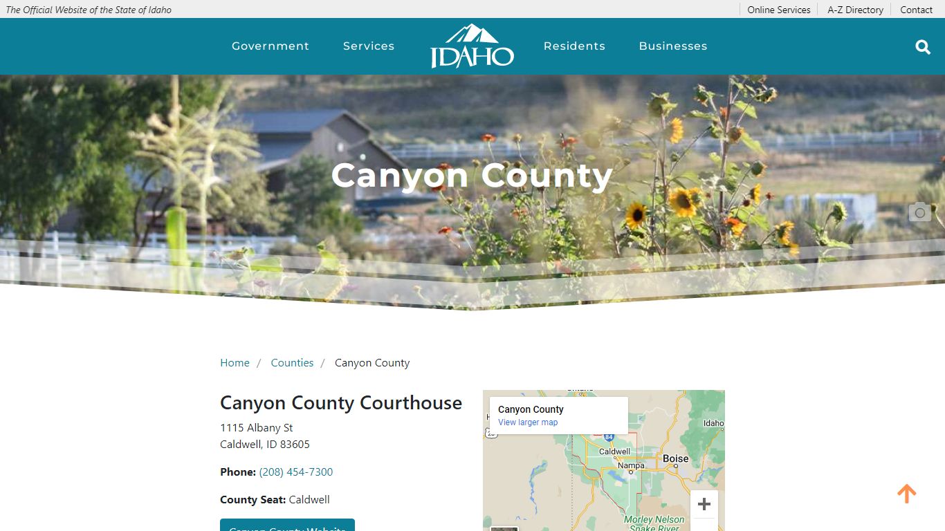 Canyon County | The Official Website of the State of Idaho